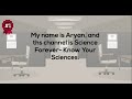 Trailer science forever know your sciences  aryan saxena  be scientific