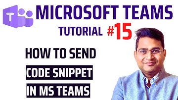 How to Send Code Snippet in Teams | Microsoft Teams Tutorial #15