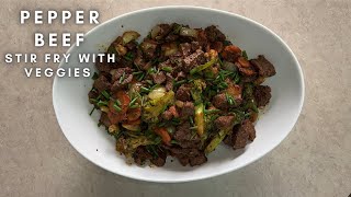 Pepper Beef Stir Fry with Veggies