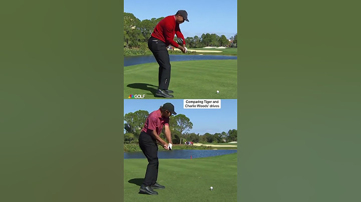 Comparing the drives of Tiger and Charlie Woods 👀🏌️
