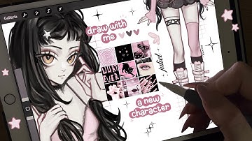 draw with me ★ new character ˚✧ ˖  [procreate, real time process, ipad asmr]