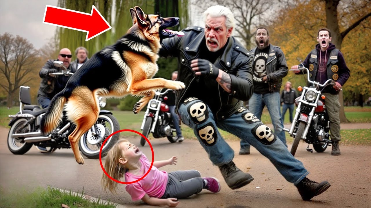 A Little Girl Saves A Puppy From Bikers, But What The Mother Dog Did Was  Shocking!