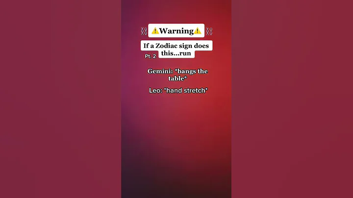 If a zodiac sign does this run #shorts #zodiac