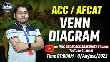 Venn Diagram (वैन आरेख) | Reasoning | Reasoning For AFCAT, ACC, ICG(AC) Ajay Sir - MKC