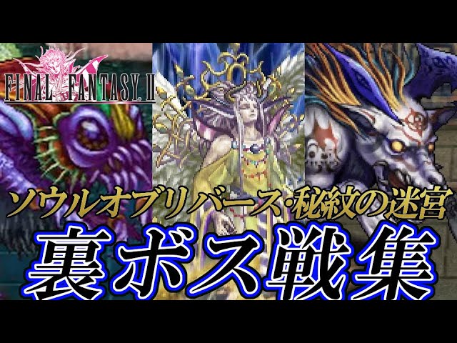 Ff2 ファイナルファンタジーii Psp版 ソウルオブリバース 秘紋の迷宮 ボス戦集 裏ボス Youtube