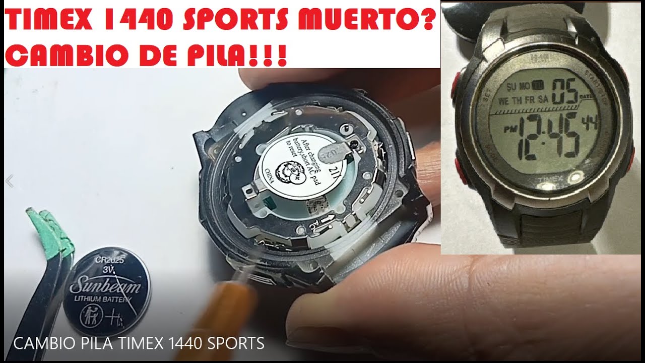 CÓMO CAMBIAR LA PILA O BATERÍA A UN RELOJ TIMEX 1440 SPORTS (CHANGING BATTERY - TIMEX 1440 WATCH)