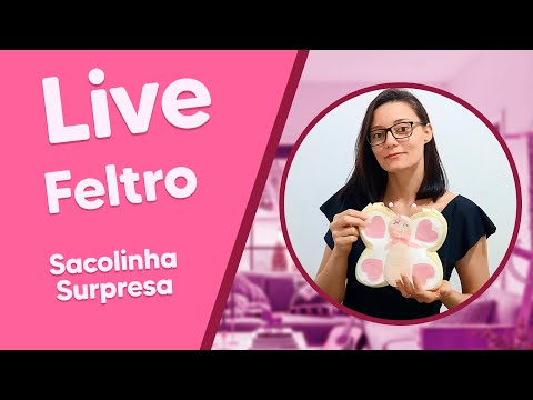 LIVE de Feltro com Sabrina Matos - Bolsinha de Borboleta