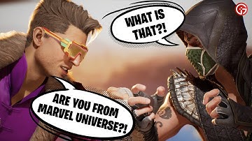 MK1 Funny Intros: Johnny Cage And Reptile (Mortal Kombat 1 Clip)