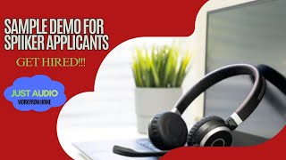 Work From Home WITHOUT a video | SAMPLE DEMO | COMPANY: SPIIKER