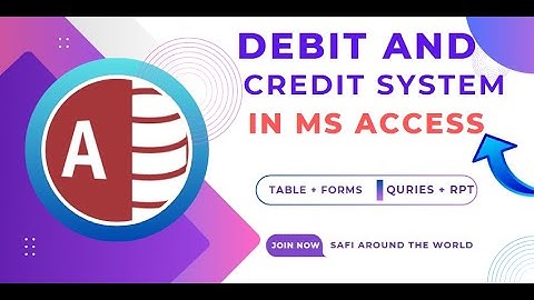 How to make Debit and Credit System in Ms Access Part 1 |how to calculate debit and credit |ms acces