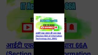 Section 66A IT Act: Exam Special #shorts #study