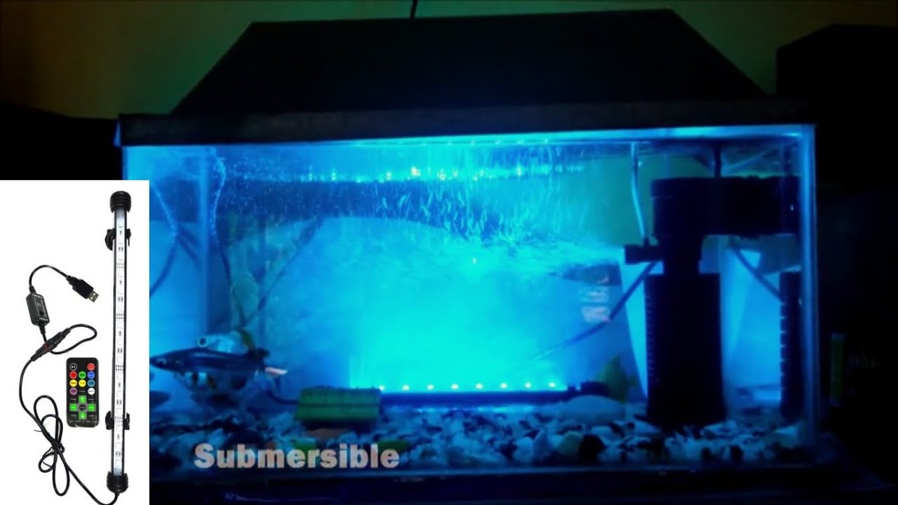 SOBO T4 Submersible Waterproof Aquarium Fish Tank SMD LED Strip Tube Light Bar UK Plug 78CM, WHITE and BLUE