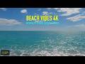4K Ocean Views from the Beach | Cinematic Serene Coastline | Silent Premium Seascape Stock Footage