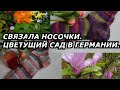 Связала носочки.цветы в саду в Германии.