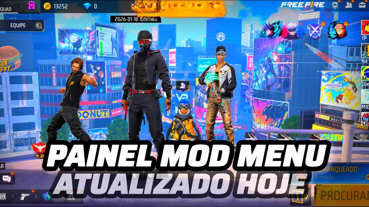PAINEL HACK GRATIS MOD MENU FREE FIRE ATUALIZADO
