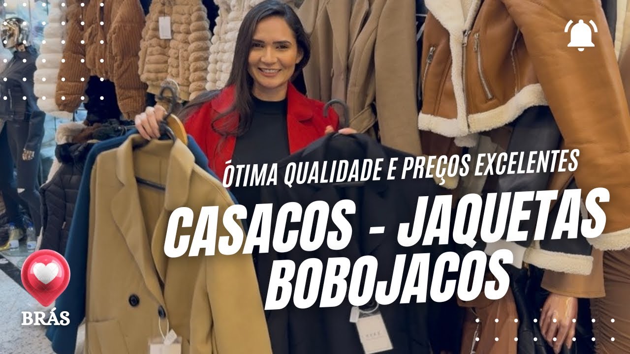 JAQUETAS e CASACOS Lindos no BRÁS - Ótimos Preços Atacado e Varejo - Slim e Plus Size #brás
