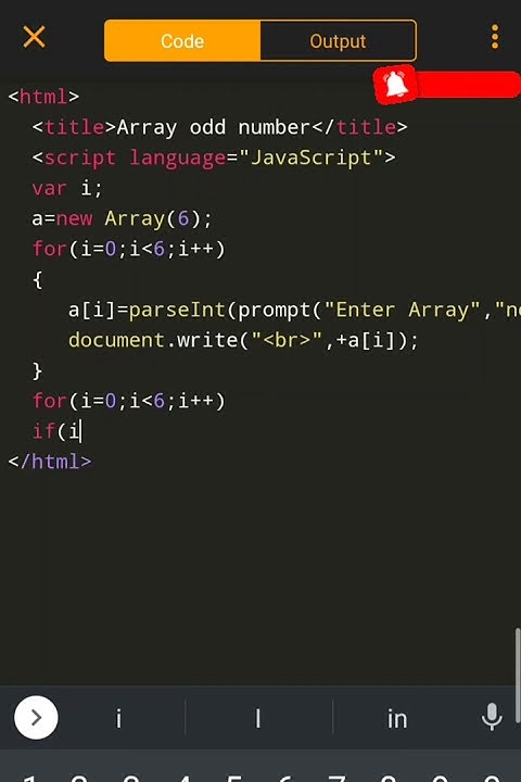 #01 JavaScript | Array program using odd number | #Js #teach_techno ...