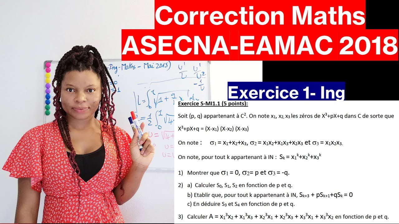 Correction  Maths Concours EAMAC-Cycle Ingénieur, Mai 2018-Exercice 1