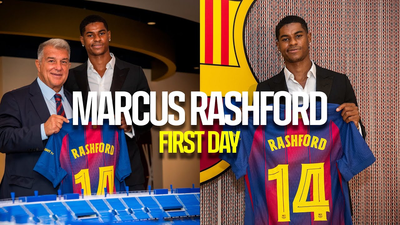 💥 MARCUS RASHFORD: HIS FIRST DAY AT FC BARCELONA 🔵🔴💥
