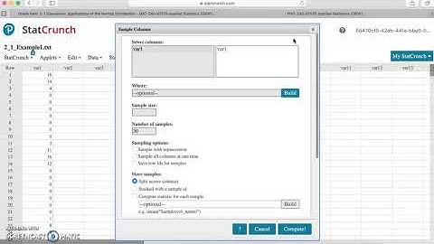 MAT240   Copy Data Into StatCrunch