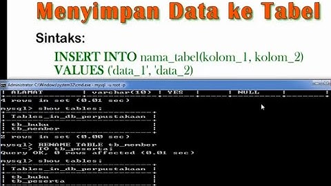 MYSQL DATABASE 03: BASIC COMMANDS Creating TABLES Using MYSQL in Command Prompt (CMD)