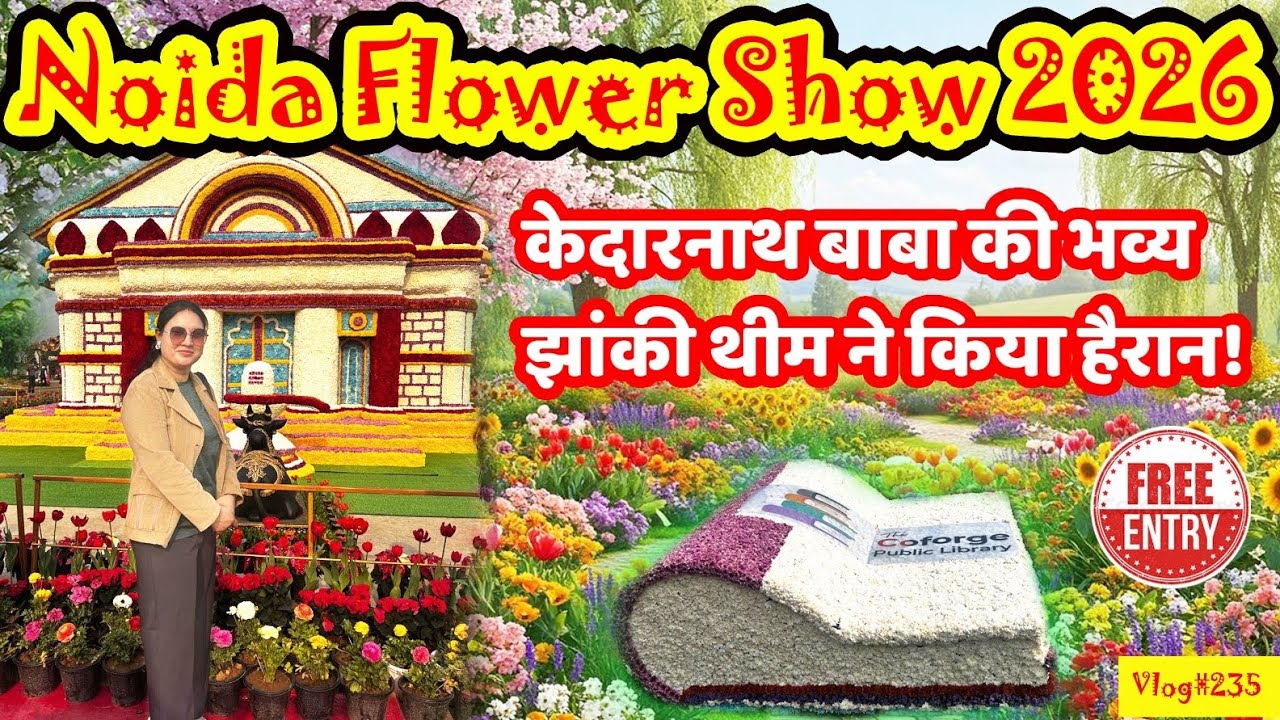 🌸 Noida Flower Show 2026 || केदारनाथ बाबा थीम ने किया हैरान 😲 | 