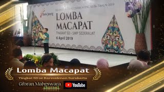 Lomba Macapat 2019 | Kinanthi wantah Laras slendro pathet 9 | Gibran Maheswara