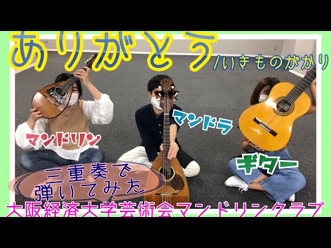 【弾いてみた】いきものがかり｢ありがとう｣【マンドリンアンサンブル 三重奏】