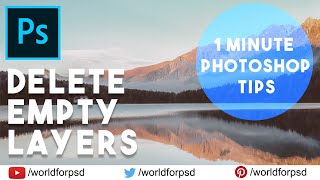 How to DELETE EMPTY LAYERS in Photoshop CS6, CC | Photoshop Tutorial