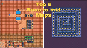Top 5 race to middle maps | Mini game ideas with map maker in brawl stars