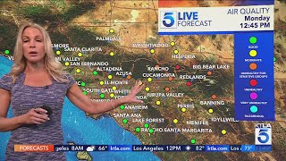 Poor air quality expected in multiple areas of Southern California
