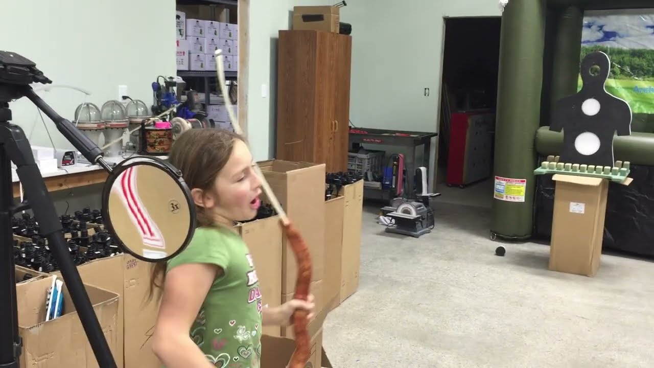 Mirror trick shot by John’s daughter