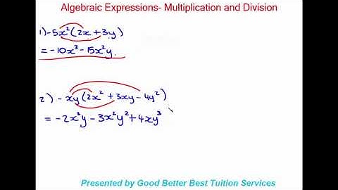 Grade 8 Maths: Multiplication and Division of Algebraic Expressions