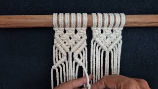 Macrame wall hanging design #macrame #macrametutorial #diy #macramewallhanging #tutorial #weaving 