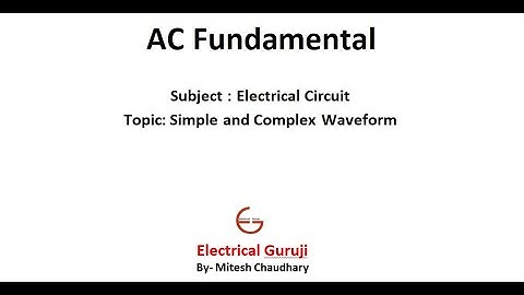 AC Fundamental-Simple And Complex Waveform in Hindi