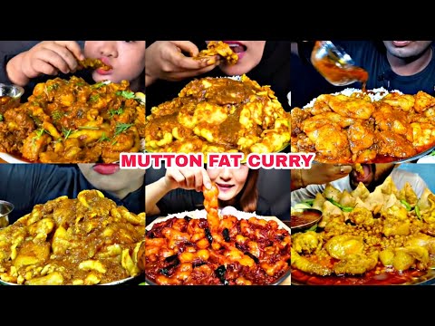 ASMR EATING SPICY MUTTON CHARBI CURRY WITH RICE, SAMOSA | BEST INDIAN FOOD MUKBANG |Foodie India|