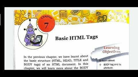 Computer,Class-7,Chapter-7(Basic HTML Tags)