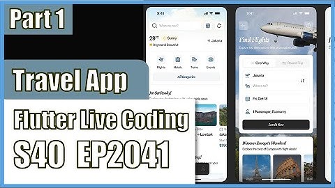 [Flutter] Flutter Live Coding EP2041 (Travel App UI Part 1)