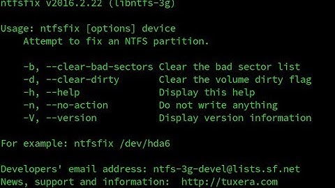 Fixing an unclean NTFS drive under linux