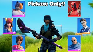 I Killed All Mythic Bosses Using Only A Pickaxe in Fortnite *IMPOSSIBLE*