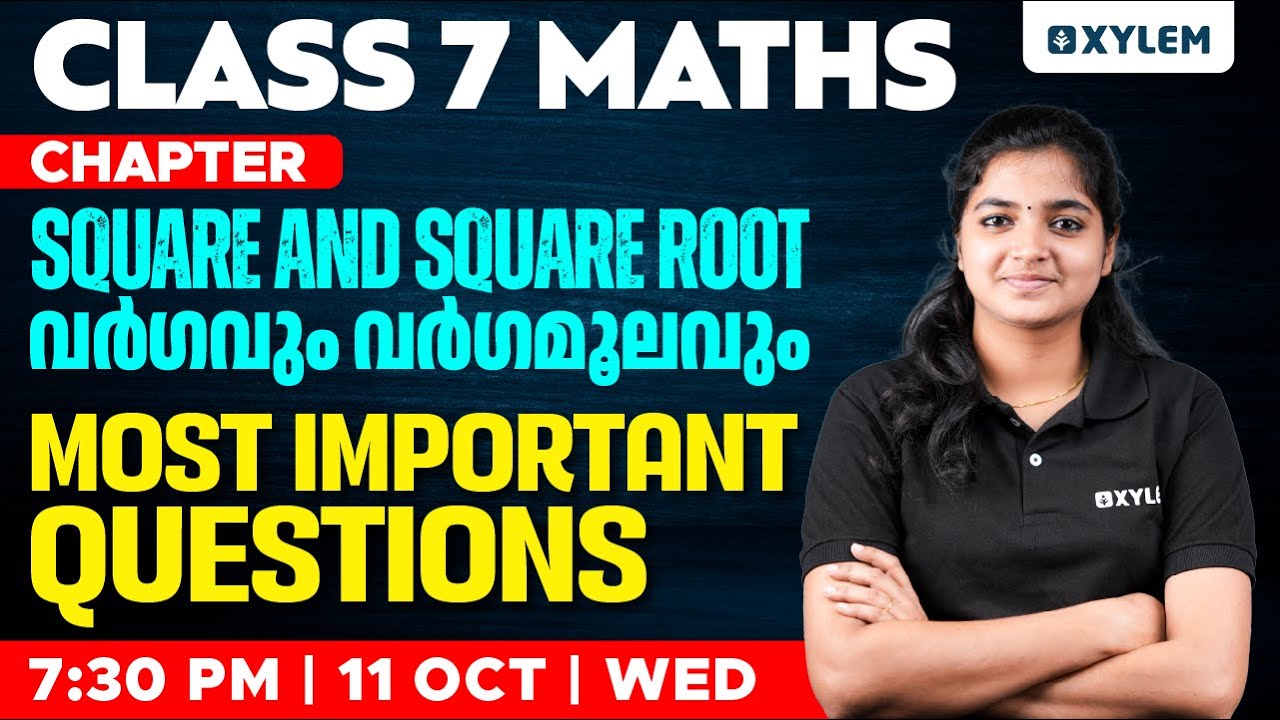 Class 7 Mathematics - Chapter 6 / Square and Square Root - വ൪ഗവു൦ ...
