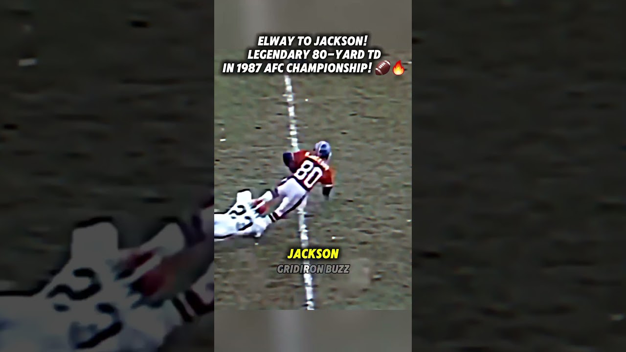 Elway to Jackson! Legendary 80-Yard TD in 1987 AFC Championship! 🏈 