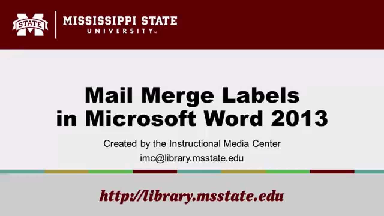 how to mail merge labels from excel to word youtube