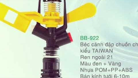 BÉC TƯỚI CÁNH ĐẬP CHUỒN CHUỒN 2 TIA BB-922