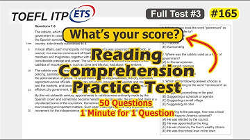 TOEFL ITP Reading Full Test 50 questions with answers#toeflitp #readingcomprehension #toeflreading