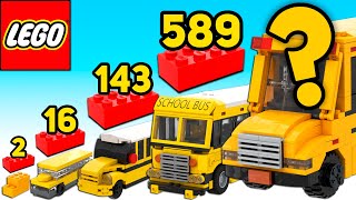 LEGO School Bus In Different Scales - Comparison
