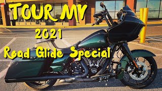 TOUR of MY 2021 Harley Davidson Snake Venom Road Glide Special FLTRXS