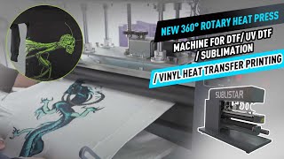 🔥NEW 360° Rotary Heat Press Machine for DTF/ UV DTF/ Sublimation/ Vinyl Heat Transfer Printing