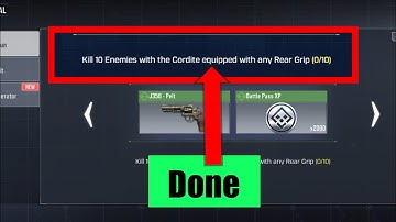 Kill 10 enemies with the cordite equipped with any rear grip  Kill 10 enemies with the cordite equip