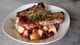 Sweet and Sour Cranberry Apple Pork Chops